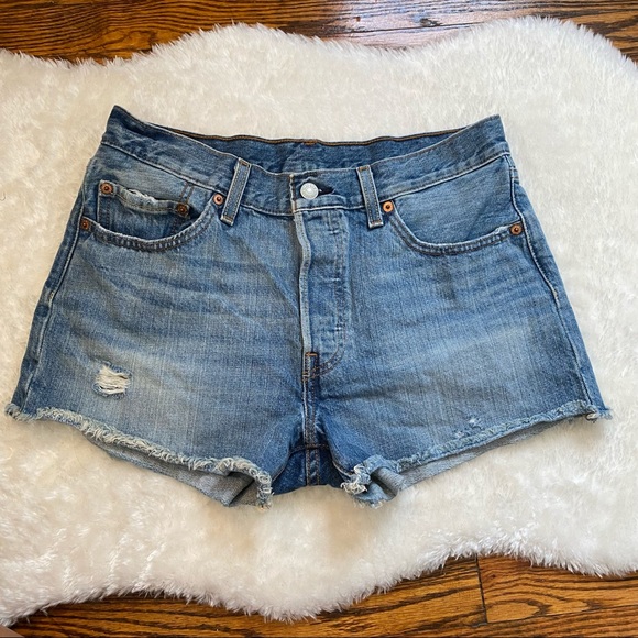 Levi’s 501 Button Fly Shorts Sz 28 - Picture 12 of 12